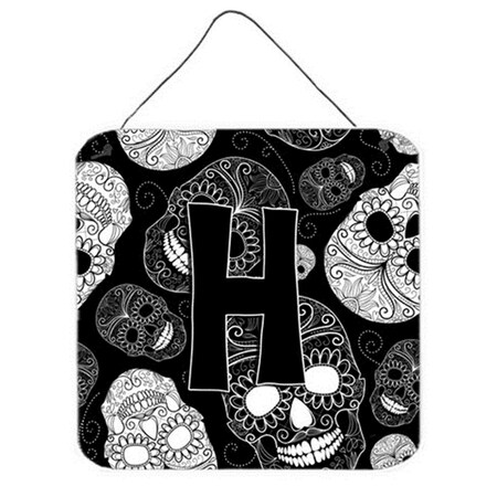 Carolines Treasures Letter H Day Of The Dead Skulls Black Wall and Door Hanging Prints CJ2008-HDS66